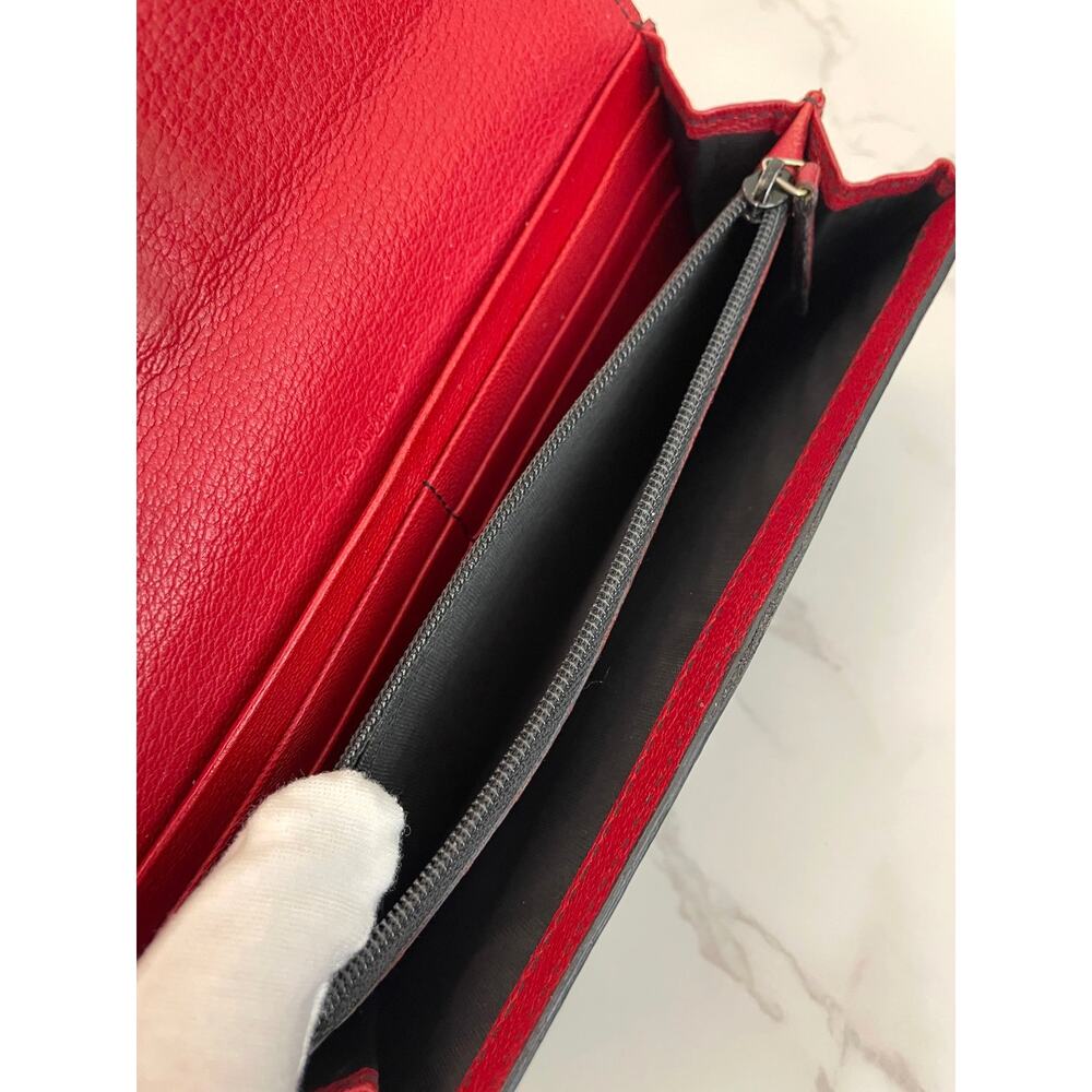 VINTAGE YVES SAINT LAURENT Continental Flap Wallet, Black Leather GUC - Picture 9 of 13